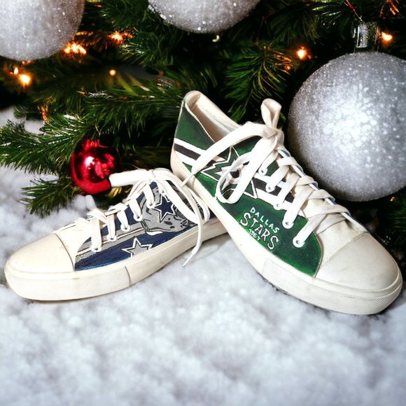 DALLAS MAVS Texas Rangers DALLAS COWBOYS Dallas Stars Custom Sneakers OOAK - Picture 9 of 15